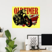 Oldtimer Bobber Poster (Thuiskantoor)