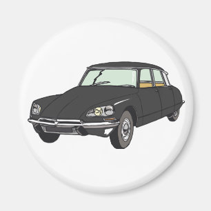 Oldtimer Citroen DS 19 Schwarz Magneet