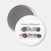 Oldtimer Deutschland 1939 Auto-Union Sielberpfeil Magneet (Voorkant / Achterkant)