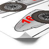 Oldtimer Deutschland 1939 Auto-Union Sielberpfeil Poster (Hoek)