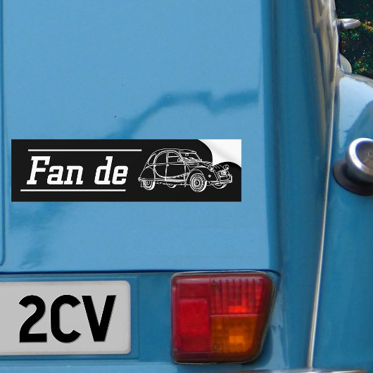 Oldtimer Fan van 2cv Bumpersticker