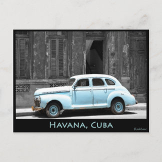 OLDTIMER IN HAVANA BRIEFKAART
