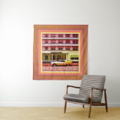 Oldtimer in het Art Deco District, Miami, Florida Wandkleed (In situ)