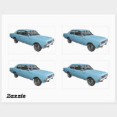 Oldtimer Opel Rekord Rechthoekige Sticker (Vel)