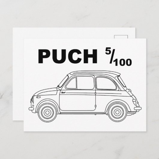 Oldtimer Österreich Steiermark Steyr Puch 500 Briefkaart (Voorkant / Achterkant)