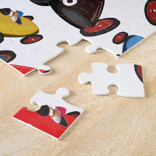 Oldtimer Racerauto's Legpuzzel