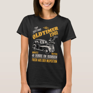 Oldtimer Vintage 1981 40e Verjaardagsauto T-shirt