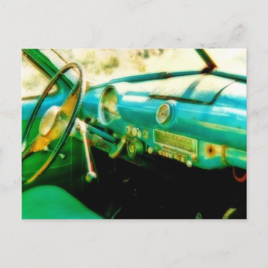 Oldtimer von innen auf Kuba Briefkaart (Voorkant)