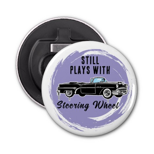 oldtimers button flesopener (Voorkant)