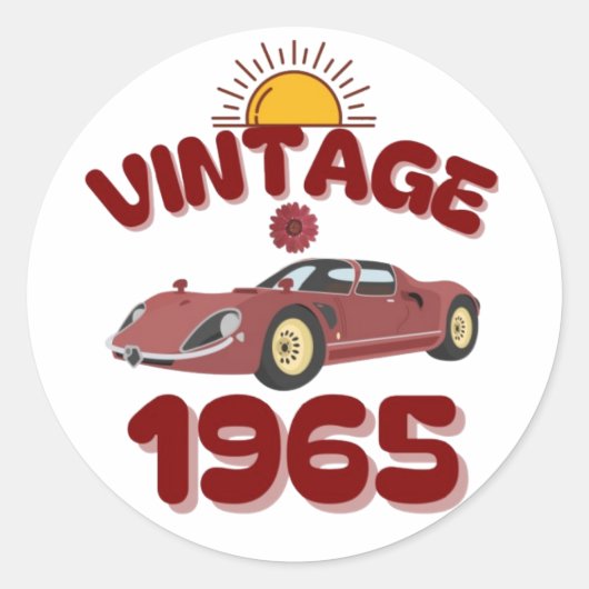 oldtimers ronde sticker (Voorkant)