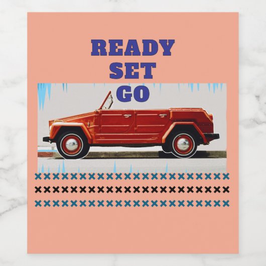 oldtimers wijn etiket (Enkel label)