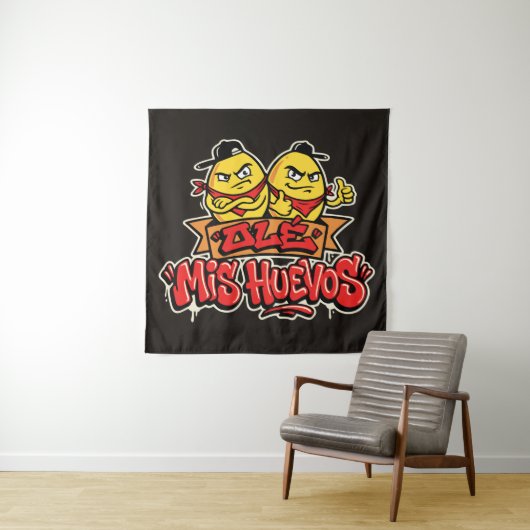 Ole mis huevos 2 wandkleed (In situ)