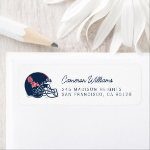 Ole Miss Football helm Donkerblauw Etiket