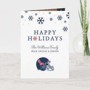 Ole Miss Football helm   Donkerblauw Feestdagen Kaart