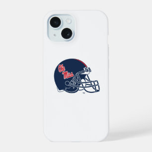 Ole Miss Football helm   Donkerblauw iPhone 15 Hoesje
