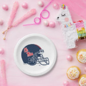 Ole Miss Football helm | Donkerblauw Papieren Bordje (Feest)