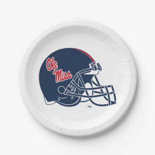 Ole Miss Football helm   Donkerblauw Papieren Bordje