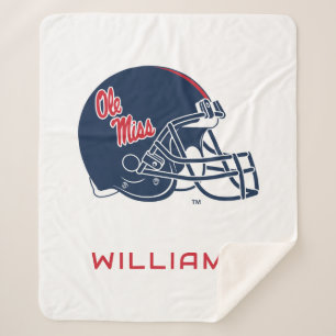 Ole Miss Football helm   Donkerblauw Sherpa Deken