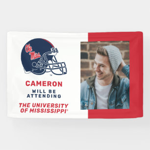 Ole Miss Football helm   Donkerblauw Spandoek