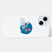 Ole Miss Football helm | Lichtblauw Case-Mate iPhone Case (Achterkant (horizontaal))