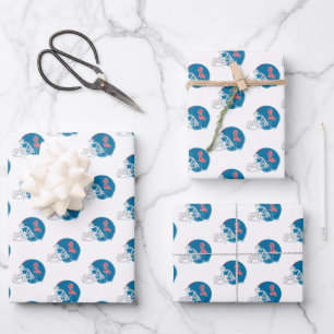 Ole Miss Football helm Lichtblauw Inpakpapier Vel