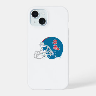 Ole Miss Football Helm Lichtblauw iPhone 15 Hoesje