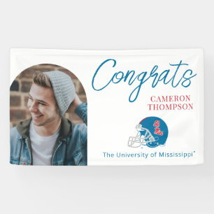 Ole Miss Football helm   Lichtblauw Spandoek