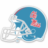 Ole Miss Football helm | Lichtblauw Sticker (Voorkant)