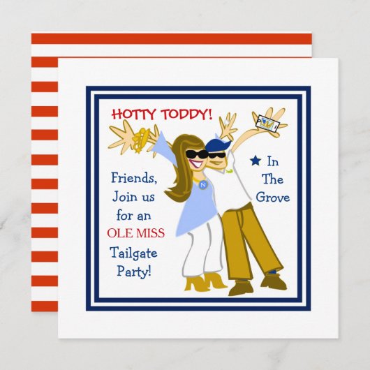 Ole Miss Selfie Invitation (Devant / Derrière)