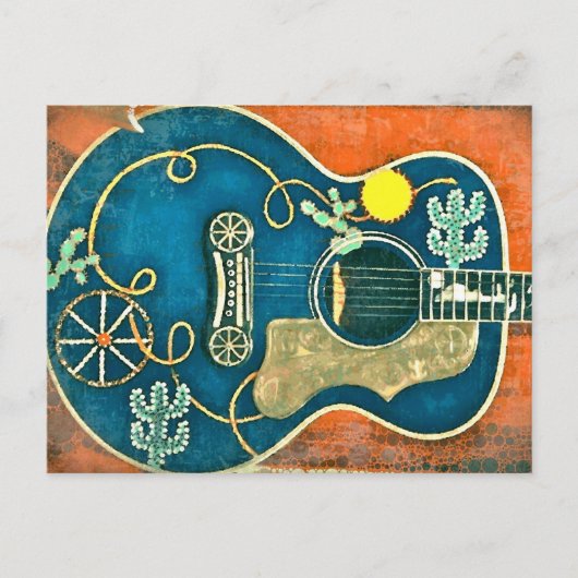 Ole Western Guitar Postcard Briefkaart (Voorkant)