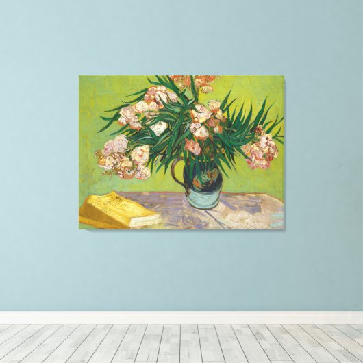 Oleanders Van Gogh Canvas Print (Insitu (Houten vloer))