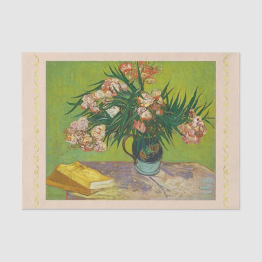 Oleanders, Vincent van Gogh, ontkoppeling Tissuepapier (Voorkant)