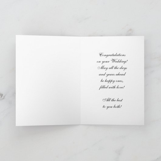 Oléandre de blanc de carte de mariage (Intérieur)