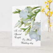 Oléandre de blanc de carte de mariage (Fleur jaune)