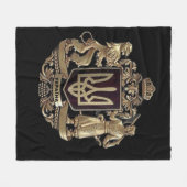 Olena Zelenska Ukraine Crest Fleece Deken (Voorkant (Horizontaal))