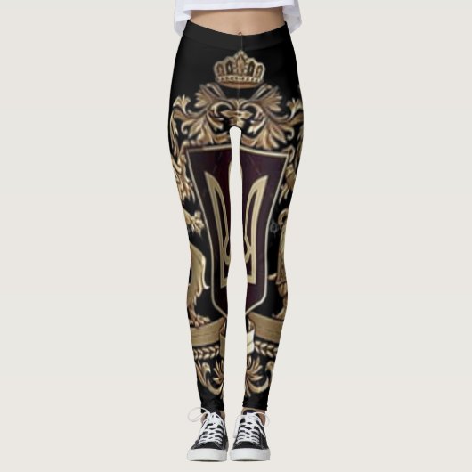 Olena Zelenska Ukraine Crest Leggings (Voorkant)