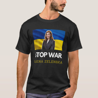 Olena Zelenska Zelenskyy Zelensky Ukraine Flag Pri T-shirt