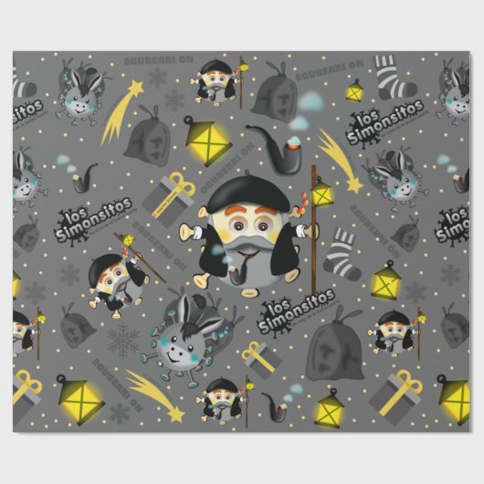 Olentzero vasco Eguberri on by Simonsitos Cadeaupapier (Vlak)