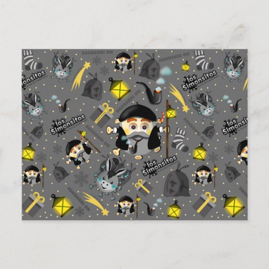 Olentzero vasco Eguberri op Simonsitos Feestdagenkaart (Voorkant)