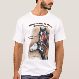 Olga et mustang de PJ un T-shirt de défi de jour