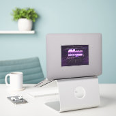 Olga Name Vorname lila retro Sticker Geburtstag (Laptop op bureau)