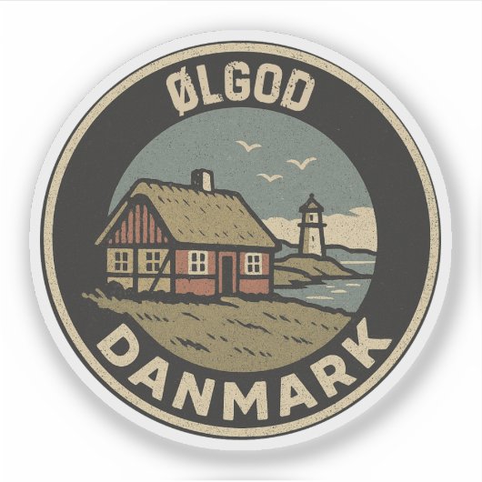 Ølgod, Denemarken Danmark Sticker (Voorkant)