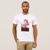 Olie boorboormachine,Boorrig T-Shirt,Olieveld T-shirt (Voorkant volledig)