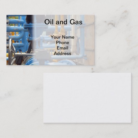 Olie en gas visitekaartje (Voorkant / Achterkant)