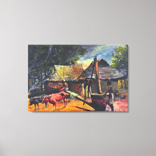 Olie-extractor: Raja Ravi Varma Painting Canvas Afdruk