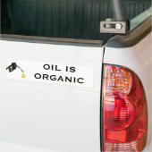 Olie is biologisch bumpersticker (Op Truck)
