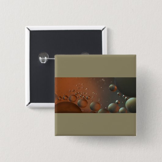 Olie op water vierkante button 5,1 cm (Voorkant /achterkant)