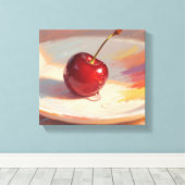 Olie pastel kersen canvas afdruk (Insitu (Houten vloer))