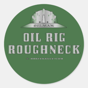 Olie Rig Rougheck, Oilfield Sticker, North Zee Oil Ronde Sticker