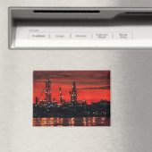 Olie Rigs bij nacht Magneet (Insitu (Vaatwasser))